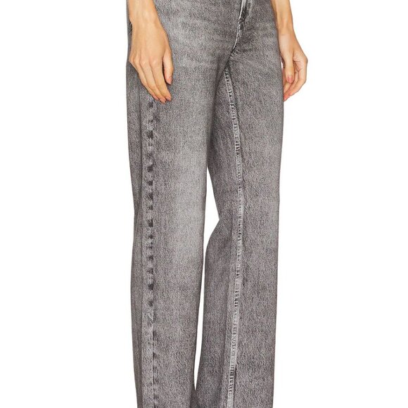 Rag & bone Miramar Shea High Rise Full Relaxed in Raven in Gray - Picture 7 of 8
